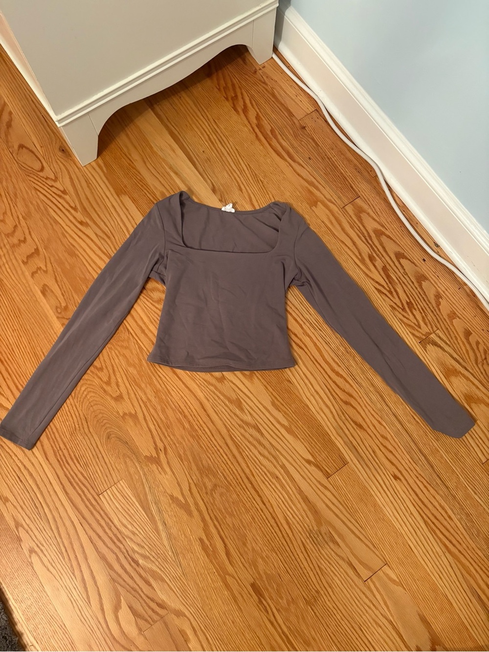 Garage Long Sleeve Square Neck Top